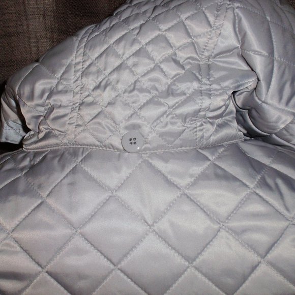 Nautica Silver Gray Quilted Puffer Jacket Removable Hood Sz S - Picture 10 of 16